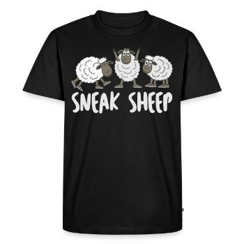 Sheep with Sneakers - Men's Premium Organic T-Shirt - black - Front - Nico (187cm)