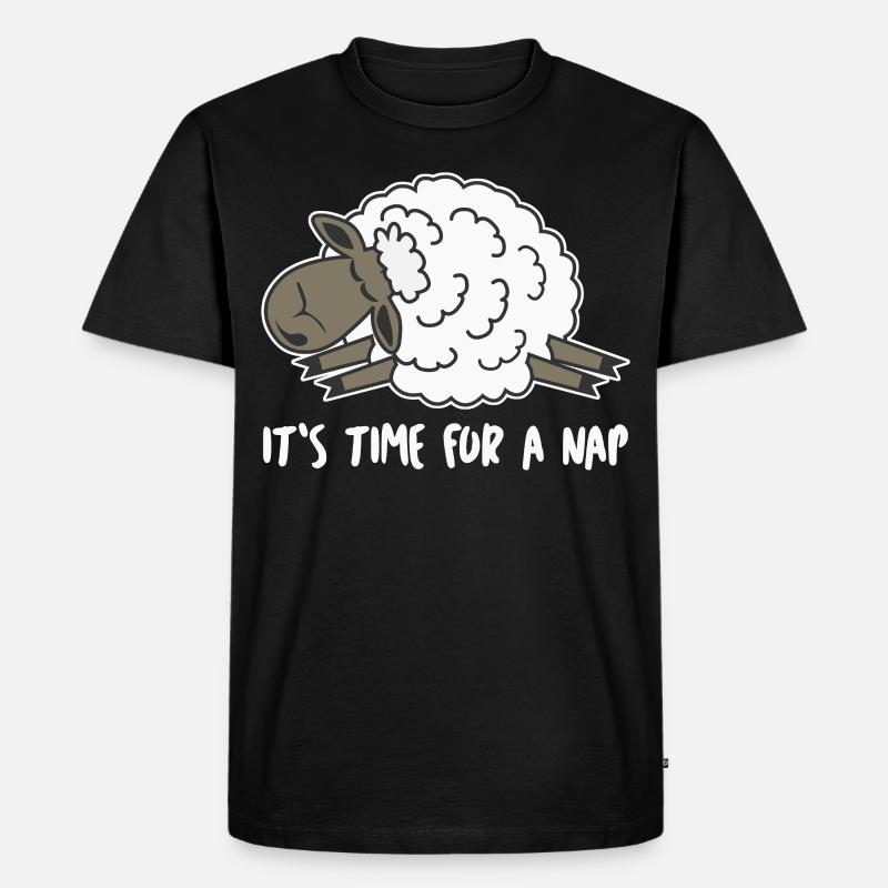 Sleeping Sheep - Männer Premium Bio T-Shirt - Schwarz
