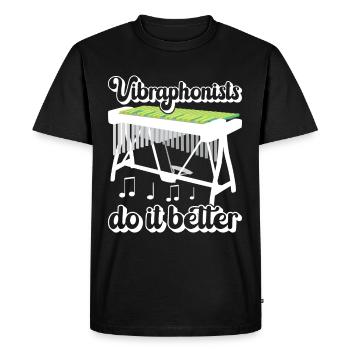 Vibraphon, vibraphonist - Men's Premium Organic T-Shirt - black - Front - Nico (187cm)