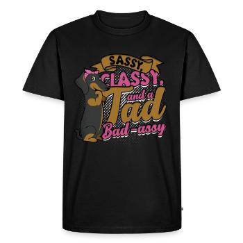 Dachshund wire-haired dachshund - Men's Premium Organic T-Shirt - black - Front - Nico (187cm)