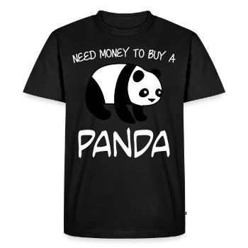Panda Ours Panda géant - T-shirt Premium bio Homme - noir - Devant - Nico (187cm)