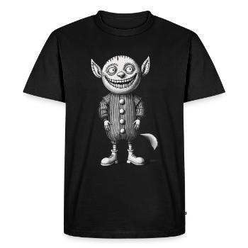 Creepy Monster Design Halloween Gnome Outfit - Men's Premium Organic T-Shirt - black - Front - Nico (187cm)