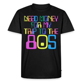 Cassette musicale des années 80 Disco Années 1980 Vintage - T-shirt Premium bio Homme - noir - Devant - Nico (187cm)