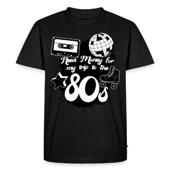 1980's Vintage 80s Music Tape Disco - Men's Premium Organic T-Shirt - black - Front - Nico (187cm)