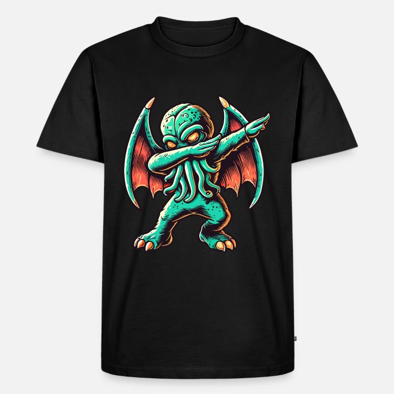 Lustiger Dabbender Cthulhu Dabbing Design - Männer Premium Bio T-Shirt - Schwarz