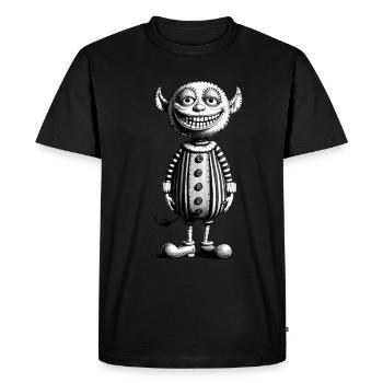 Creepy Monster Design Halloween Gnome Outfit - Men's Premium Organic T-Shirt - black - Front - Nico (187cm)