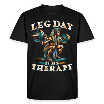 Leg Day Leg Training Legs Workout Bodybuilder - Men's Premium Organic T-Shirt - black - Front - Nico (187cm)