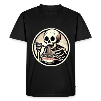 Nouilles Ramen squelettes pour les films d’horreur Japonais - T-shirt Premium bio Homme - noir - Devant - Nico (187cm)