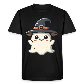 Funny Witch Ghost Spooky Party - Men's Premium Organic T-Shirt - black - Front - Nico (187cm)