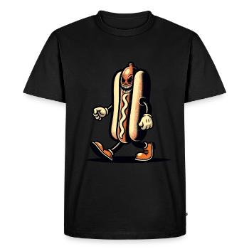 Hot Dog effrayant pour des films effrayants Délicieux Halloween - T-shirt Premium bio Homme - noir - Devant - Nico (187cm)