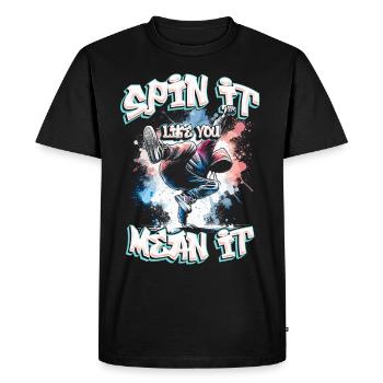 Breakdance Breakdance B-boy Cascadeur Danseur de rue - T-shirt Premium bio Homme - noir - Devant - Nico (187cm)