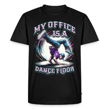 Breakdance B-boy My office is a dance floor - Men's Premium Organic T-Shirt - black - Front - Nico (187cm)