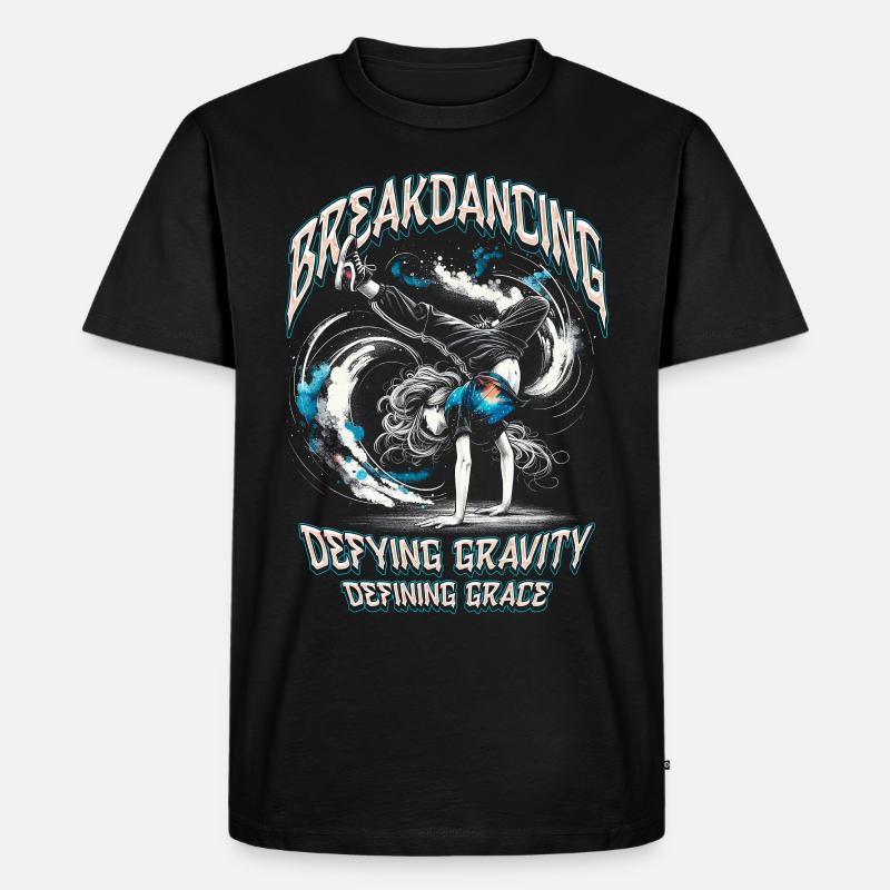 Breakdance Breakdancing Defying Gravity - Männer Premium Bio T-Shirt - Schwarz
