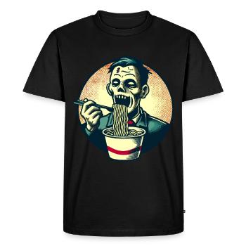 Zombie Ramen Noodles For Scary Movies Japanese - Men's Premium Organic T-Shirt - black - Front - Nico (187cm)