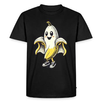 Drôle de fantômes Banana Boonana Spooky Party - T-shirt Premium bio Homme - noir - Devant - Nico (187cm)