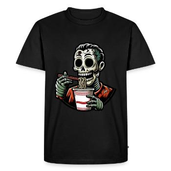 Nouilles Ramen Zombie pour les films d’horreur Japonais - T-shirt Premium bio Homme - noir - Devant - Nico (187cm)