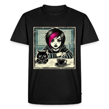 Pastel Goth Style Lover - Men's Premium Organic T-Shirt - black - Front - Nico (187cm)