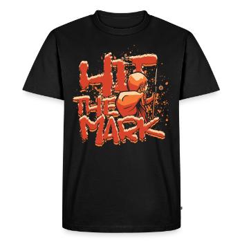 Archery Archer Hit the Mark - Men's Premium Organic T-Shirt - black - Front - Nico (187cm)