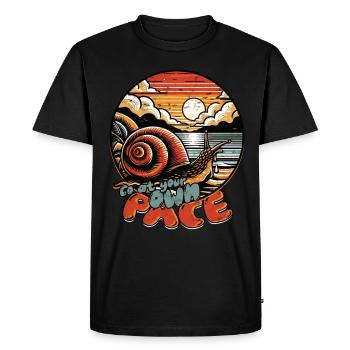 Entomologiste de l’escargot Allez à votre rythme - T-shirt Premium bio Homme - noir - Devant - Nico (187cm)