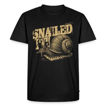 Escargots Escargots Entomologie Escargot ! - T-shirt Premium bio Homme - noir - Devant - Nico (187cm)