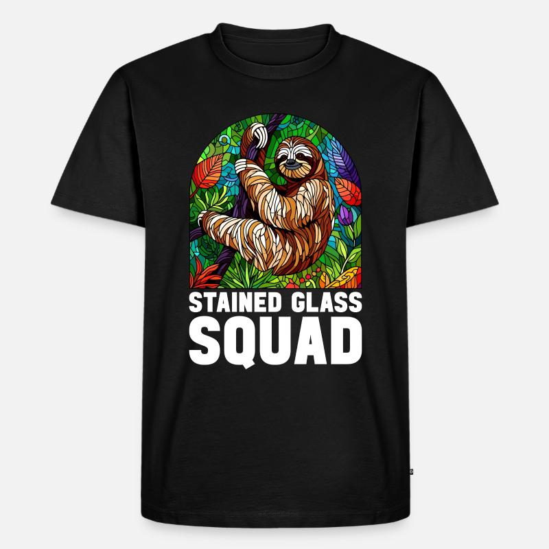 Buntglaskünstler Buntglaskunst - Männer Premium Bio T-Shirt - Schwarz