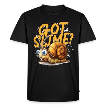 Escargots Escargots Entomologiste Vous avez de la bave ? - T-shirt Premium bio Homme - noir - Devant - Nico (187cm)