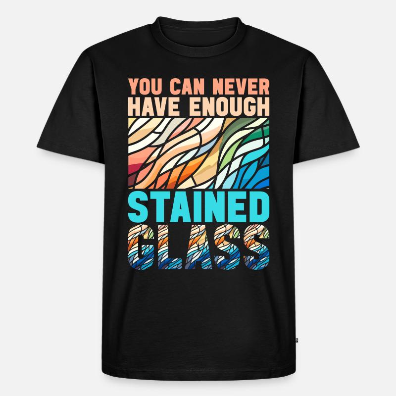 Buntglaskünstler Buntglaskunst - Männer Premium Bio T-Shirt - Schwarz