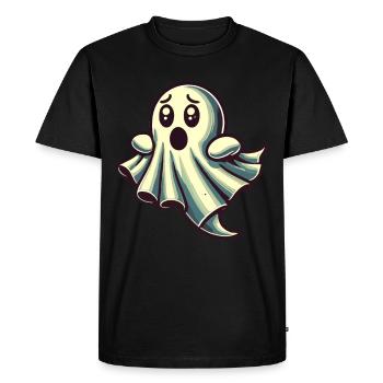 fantôme effrayé drôle fantôme design - T-shirt Premium bio Homme - noir - Devant - Nico (187cm)