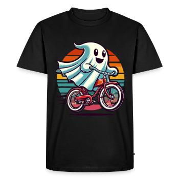 Vélo Fantôme Drôle Fantôme - T-shirt Premium bio Homme - noir - Devant - Nico (187cm)