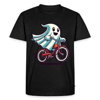 Vélo Fantôme Drôle Fantôme - T-shirt Premium bio Homme - noir - Devant - Nico (187cm)