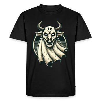 Idée de costume effrayant de vache fantôme taureau - T-shirt Premium bio Homme - noir - Devant - Nico (187cm)