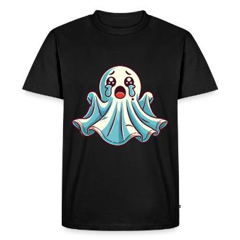 fantôme triste fantômes pleureurs mignons - T-shirt Premium bio Homme - noir - Devant - Nico (187cm)