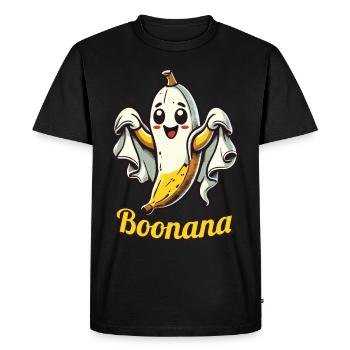 Drôle de banane fantôme Boonana - T-shirt Premium bio Homme - noir - Devant - Nico (187cm)
