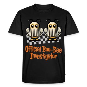Dicton drôle officiel de Boo Bee Examiner - T-shirt Premium bio Homme - noir - Devant - Nico (187cm)