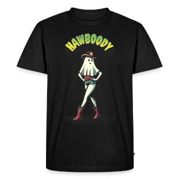 cow-boy fille fantôme drôle Hawboody dire - T-shirt Premium bio Homme - noir - Devant - Nico (187cm)