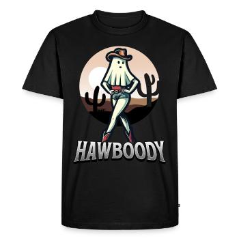 cowboy fille fantôme drôle jeu de mots disant - T-shirt Premium bio Homme - noir - Devant - Nico (187cm)