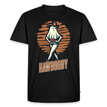cowboy fille fantôme drôle jeu de mots disant - T-shirt Premium bio Homme - noir - Devant - Nico (187cm)