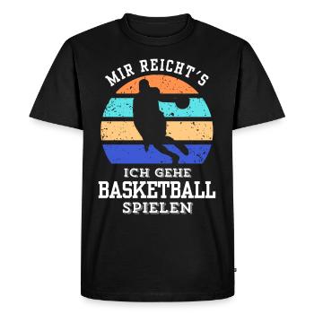 Basketball Tshirt B-Ball Dunking Rebound Player - Men's Premium Organic T-Shirt - black - Front - Nico (187cm)