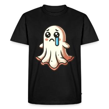 fantôme triste fantômes pleureurs mignons - T-shirt Premium bio Homme - noir - Devant - Nico (187cm)