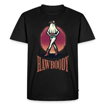 cowboy fille fantôme drôle disant HawBoody - T-shirt Premium bio Homme - noir - Devant - Nico (187cm)