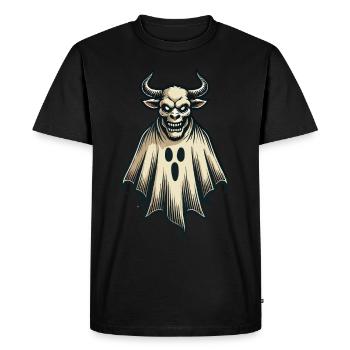 Idée de costume effrayant de vache fantôme taureau - T-shirt Premium bio Homme - noir - Devant - Nico (187cm)