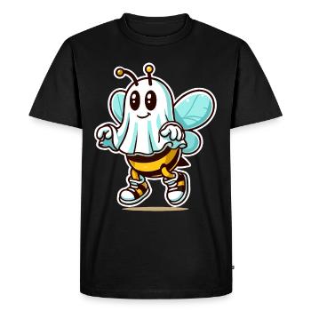 Drôle d’abeille fantôme Abeille fantôme mignonne - T-shirt Premium bio Homme - noir - Devant - Nico (187cm)