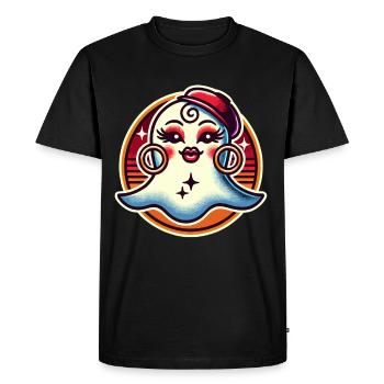 Drôle Glamour Ghoul Flashy Halloween Fille - T-shirt Premium bio Homme - noir - Devant - Nico (187cm)