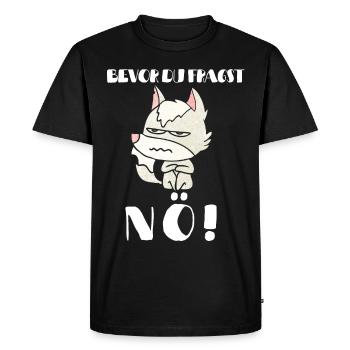 renard Tshirt Drôle Drôle Humour Sarcasme Ironie - T-shirt Premium bio Homme - noir - Devant - Nico (187cm)