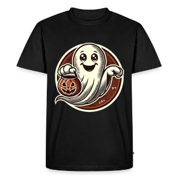 Mignon Halloween Ghost Trick Or Treat - T-shirt Premium bio Homme - noir - Devant - Nico (187cm)