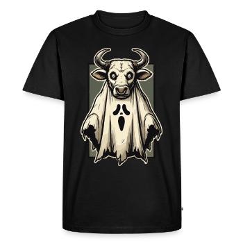 Idée de costume effrayant de vache fantôme taureau - T-shirt Premium bio Homme - noir - Devant - Nico (187cm)