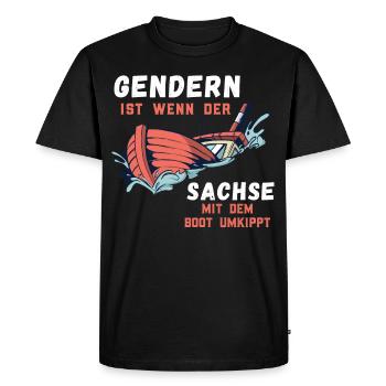 Gendern Tshirt Men Women Funny Funny Saying - Men's Premium Organic T-Shirt - black - Front - Nico (187cm)