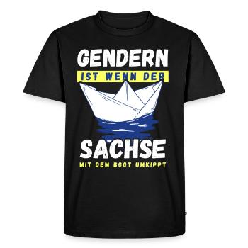 Gendern Tshirt Men Women Funny Funny Saying - Men's Premium Organic T-Shirt - black - Front - Nico (187cm)