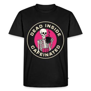 Coffee Halloween Skeleton Coffee Lover Saying - Men's Premium Organic T-Shirt - black - Front - Nico (187cm)