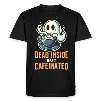 Drôle de café fantôme Halloween dire Design - T-shirt Premium bio Homme - noir - Devant - Nico (187cm)